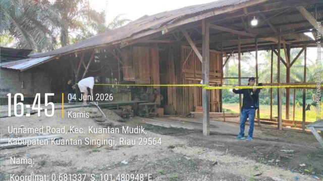 Lima Sawmill di Kuantan Mudik Dipasangi Police Line, Polisi Dalami Dugaan Pelanggaran Perizinan